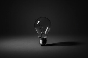 Turned Off Light Bulb as Rejected Idea Symbol