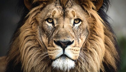Fototapeta premium Close-up portrait of a majestic lion