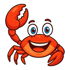 Happy cartoon crab smile and waving © Eriek