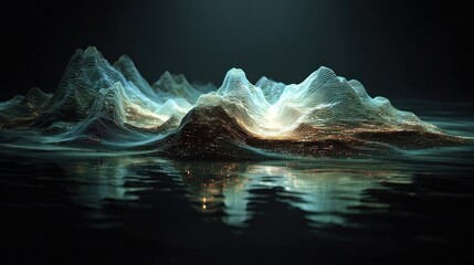 Abstract, digital landscape
