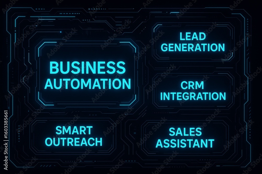 Poster digital business automation with lead generation and crm integration