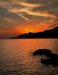 sunset over the sea