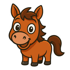 Cartoon horse smile little pony