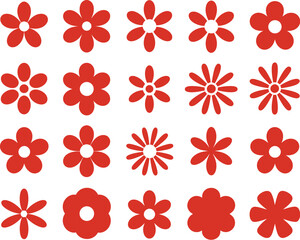 Elegant floral elements collection for design projects