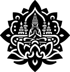 silhouette vector illustration sketch design icon logo symbol mythology god goddess holy in hindu religion teachings ethnic classic vintage traditional