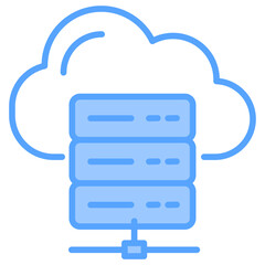 Web Hosting Blue Icon