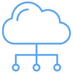 Cloud Platform Blue Icon