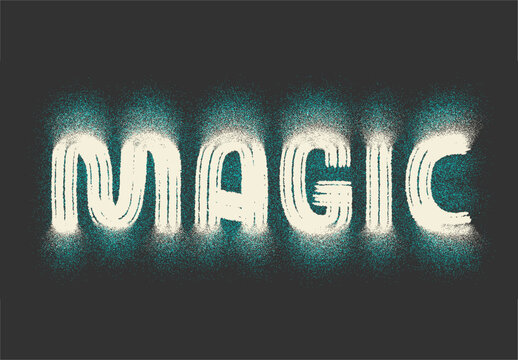 Beige And Blue Strokes Haze Font Particles Brush Text Effect