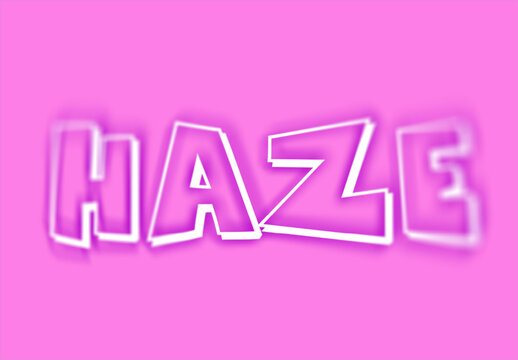 Purple And White Haze 3D Font Heavy Blur Text Effect
