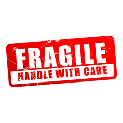 fragile and handle with care stamp sign
