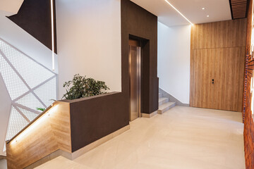 Hallway With Planter on Wall