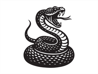 Fototapeta premium Aggressive Snake with Tongue