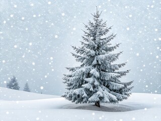 snow covered fir tree
