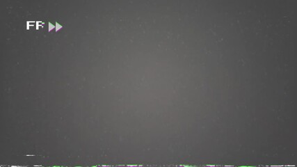 FF VHS tape damaged old VCR glitch 4K video - Powered by Adobe