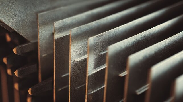 Close-up metal blades