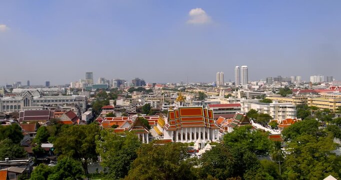 Aerial view of Bangkok city, Thailand one of the top tourist destinations and an industrial hub in the East Asia.