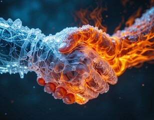 Fight between fire and ice