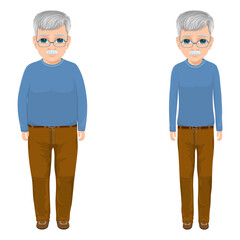 Fototapeta premium fat and thin old men together