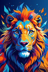 lion head vector
