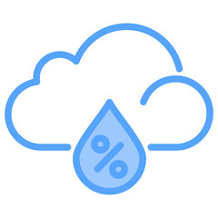 Precipitation Blue Icon