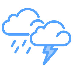 Thunder Strom Blue Icon