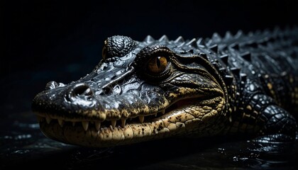 Obraz premium Close-up of an alligator's head