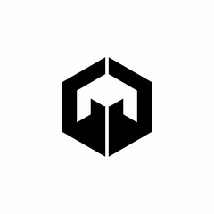 Abstract initial letters GGM logo design.