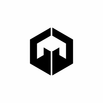 Abstract initial letters GGM logo design.