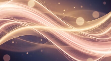 Abstract light streaks in gold and pink create a modern and elegant backdrop