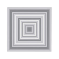 Gray Scale Geometric Square Pattern Repeated Nested Shapes Design