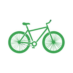 Green Bicycle Graphic Silhouette Illustration for Environmental and Transportation Concepts