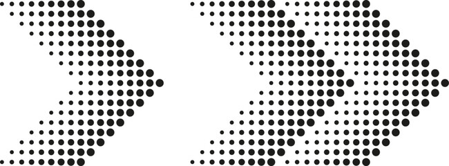 Set of Halftone Arrow Icons Vector | Dotted, Retro & Directional Arrow Pack

