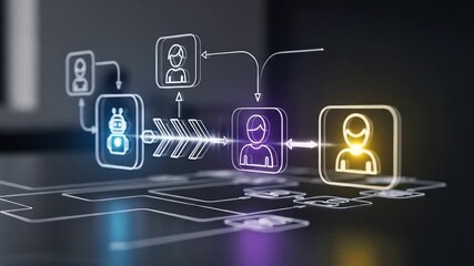 Artificial Intelligence Chatbot Human Interaction Digital Process Automation Workflow - Powered by Adobe