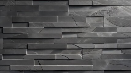 Textured Stone Wall: A close-up shot unveils a modern, textured wall constructed from grey stone, showcasing the intricate design and rugged beauty of the material.