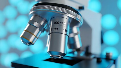 Magnification detail of scientific instrument microscope laboratory