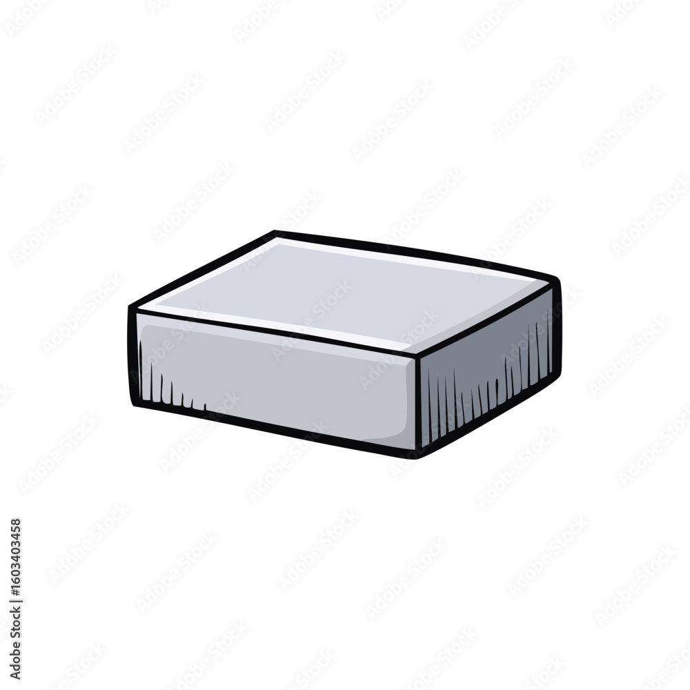 Poster simple rectangular shape cartoon doodle solid gray block graphic element