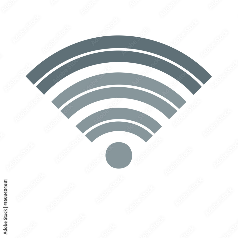 Poster wireless signal symbol icon illustration representing internet connection and communication technolo