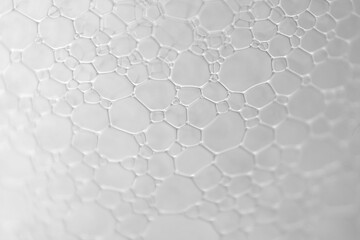 Macro shot of soap bubbles. Bubbles are generally made with soap and water.