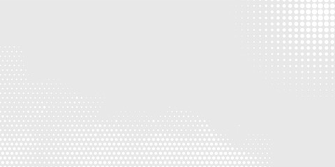 Dot white gray wave light technology texture background. halftone modern arts white background
