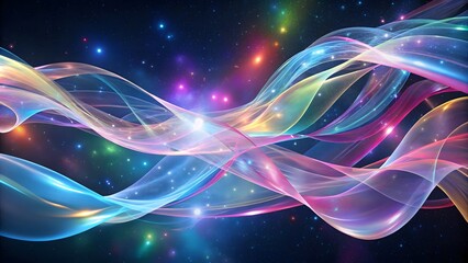 Abstract Colorful Light Waves