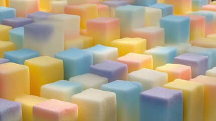 Obraz premium Pastel Cube Texture Background Abstract Colorful Blocks