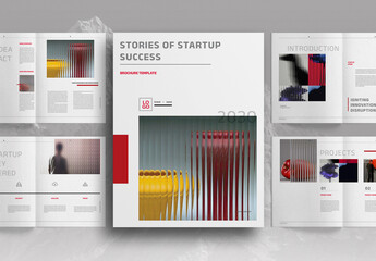 Red Startup Business Brochure Layout