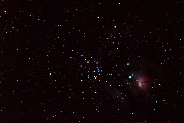Open star cluster in Lagoon Nebula