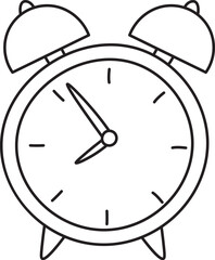 Retro Alarm Clock Outline