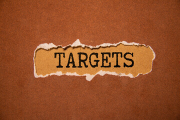 There is notebook with the word Target. It is as an eye-catching image