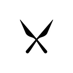 Crossed Knifes Vector Icon Design Simple Idea. FNB Knife Tool Logo Design 