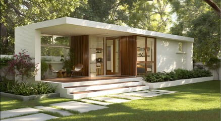 Modern Architectural Home Nestled in Lush Greenery