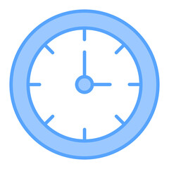 Clock Office Blue Icon
