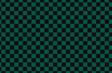 日本の伝統文様の背景・緑と黒の市松文様のパターン・スウォッチパネルにパターンあり