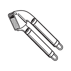 Garlic Press silhouette image with transparent background